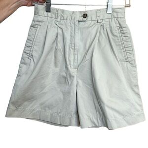 Cutter & Buck Wide Leg Golf Shorts Pleated High Waisted Khaki 6/26‎